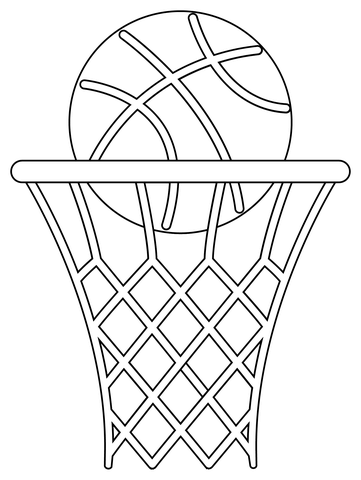 Basketball Rim Coloring Page